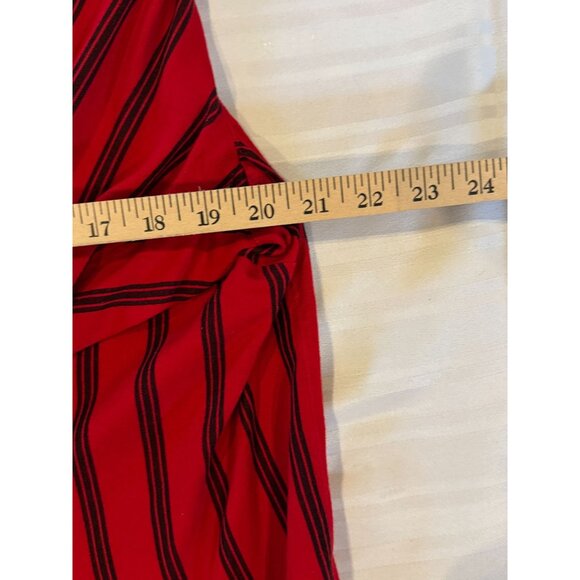 Ladies Top - EUC - Red w Black Striping - Picture 4 of 5